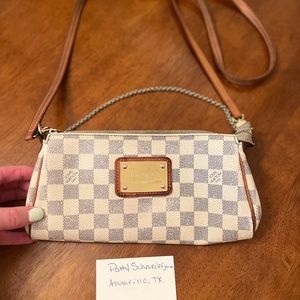 LOUIS VUITTON Damier Azur Eva Clutch